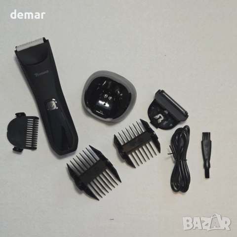 Електрическа самобръсначка 2 в 1 за мъже с керамично острие, LED дисплей, черна, снимка 2 - Електрически самобръсначки - 53983832