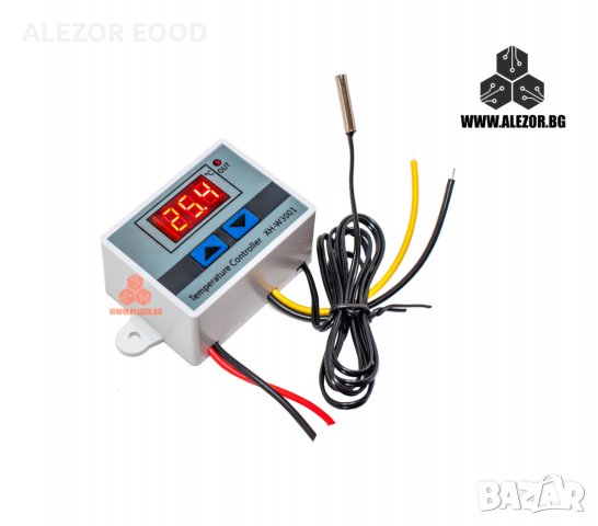 Терморегулатор 3001 12 VDC, Изход 12 VDC NO, -50 До +110° C ,NTC10K - 100см Термоконтролер, 20200045, снимка 2 - Други машини и части - 30043142