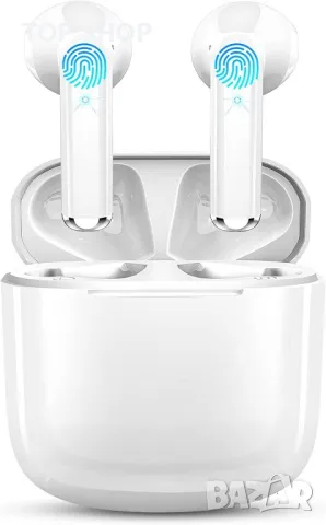 Нови Безжични слушалки Спортни с кутия за зареждане Earbuds за музика