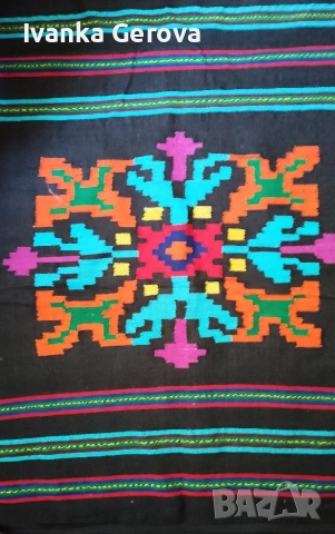 Ръчно тъкана вълнена черга , снимка 2 - Пътеки - 54312559