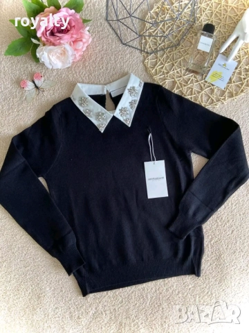 Дамски Пуловер с Камъчета Различни Цветове 