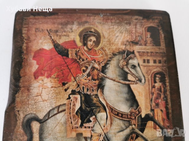 Икона Св. Георги Победоносец, снимка 4 - Икони - 35594851