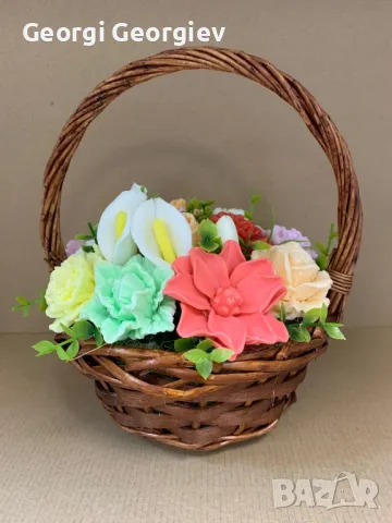 цветя изработени с глицеринов ароматен сапун и Българска роза , снимка 11 - Декорация за дома - 50104897