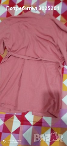 Дамски халат С М Л до коляно в розово, снимка 7 - Бельо - 42788122