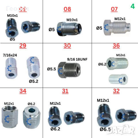 Накрайник за спирачна тръба - накрайници за спирачни тръби Ф3.7 - 8.3, снимка 5 - Части - 50599688