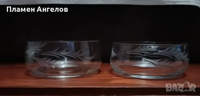 Стари стъклени купи 2 броя. , снимка 6 - Други - 50048631