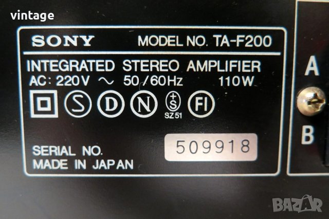 Sony TA-F200, снимка 7 - Ресийвъри, усилватели, смесителни пултове - 42458372