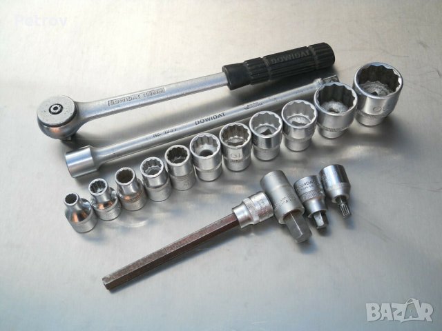 DOWIDAT No.1993 RN - PROFI Тресчотка 1/2"+11 Вложки + 4 Инбуса, Удължител !! ORIGINAL DOWIDAT!, снимка 1