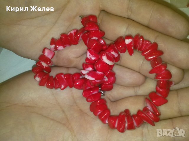 ЧЕРВЕНО КОЛИЕ от КАМЪНИ СТАРО и КРАСИВО 8150, снимка 8 - Колиета, медальони, синджири - 29555901