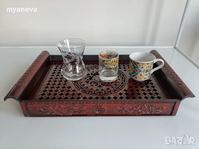 Азиатска табла за сервиране на чай, кафе и закуски 