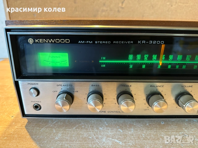винтидж ресивър "KENWOOD KR-3200", снимка 3 - Ресийвъри, усилватели, смесителни пултове - 54126218