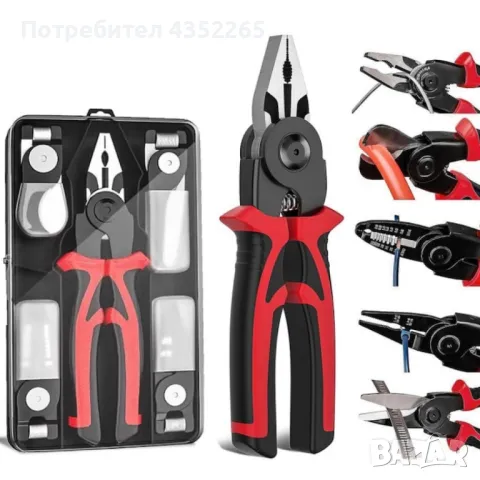 Многофункционални клещи 5 в 1, снимка 3 - Клещи - 49084951