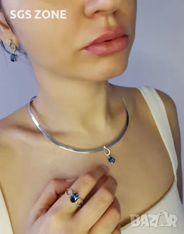 УНИКАЛЕН СРЕБЪРЕН ЧОКЪР, снимка 3 - Колиета, медальони, синджири - 49660552