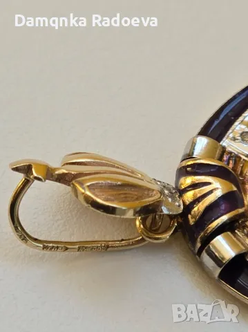 СССР златна висулка с Якутски Диаманти , снимка 4 - Колиета, медальони, синджири - 49628528