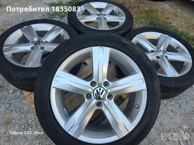Лети джанти 17ки 5х112 VW + летни гуми 235/45/17