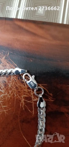 Сребърна гривна , снимка 4 - Гривни - 50816309