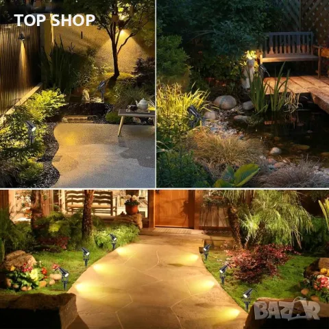 IRISECO 4 в 1, 15M външни прожектори с адаптер, 12V, IP65, 3000К, снимка 7 - Прожектори - 49511646