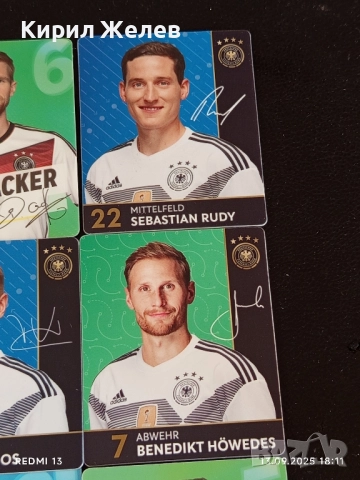 Колекционерски картички на футболисти ПЕР МЕРТЕЗАКЕР, ТОНИ КРООС,МАРИО ГЬОТЦЕ 51046, снимка 4 - Колекции - 51703196