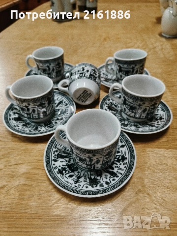Сервиз за гръцко( варено) кафе, ръчна изработка 