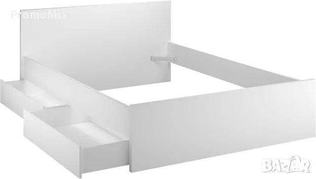Легло Infinikit‎ Haven ‎3185L24T-ECR 140х200см рамка за легло приста с 2 чекмеджета, снимка 5 - Спални и легла - 49762539