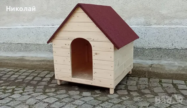 Дървена къща за кучета , средни и големи породи кучета , къща куче от дърво, кученца, снимка 2 - За кучета - 48814872
