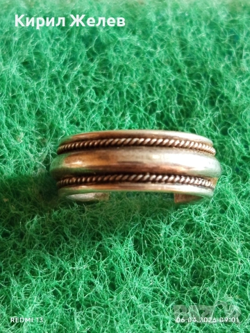 Винтидж сребърна обеца Английски стил орнаментика 53039