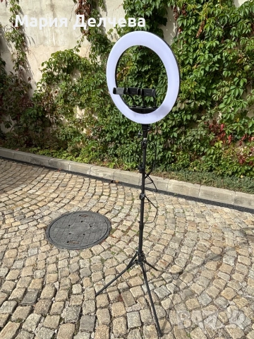 Светлинен пръстен със статив, стойка за селфи фотография , снимка 6 - Чанти, стативи, аксесоари - 51966625