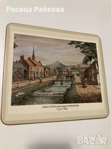 Подложки за горещи съдове “ English Villages , снимка 4 - Антикварни и старинни предмети - 48429536