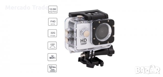 Екшън камера с WiFi функция и аксесоари