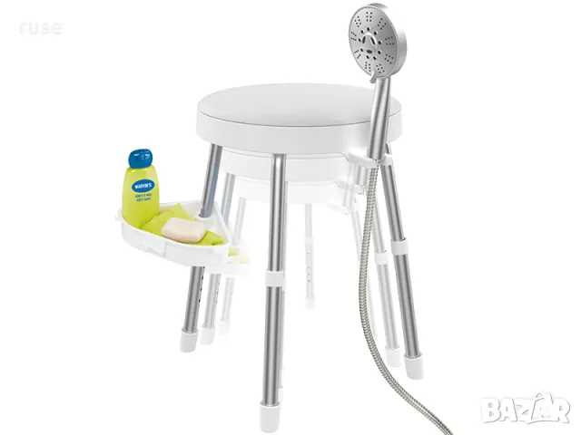 НОВИ! Стол за баня регулируем въртящ 150кг Weinberger Germany , снимка 3 - Тоалетни столове - 49963471