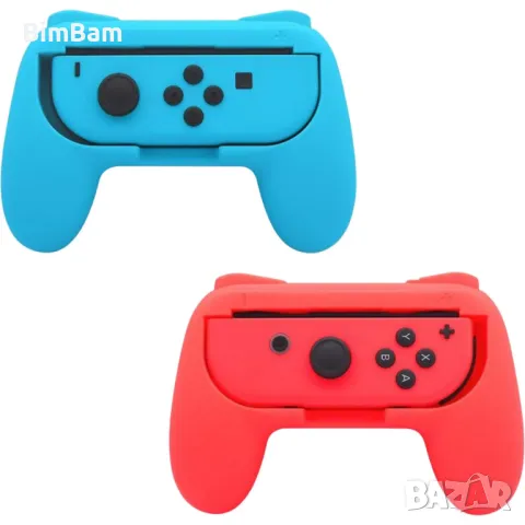 Joy-con Grip§ & Accessories set for Nintendo Switch - Red / Blue / SWITCHON
