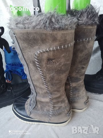 КАТО НОВИ  водоустойчиви апрески SOREL® Snow Boots original, 35 - 36 топли боти,100% естествена кожа, снимка 15 - Дамски апрески - 39618929