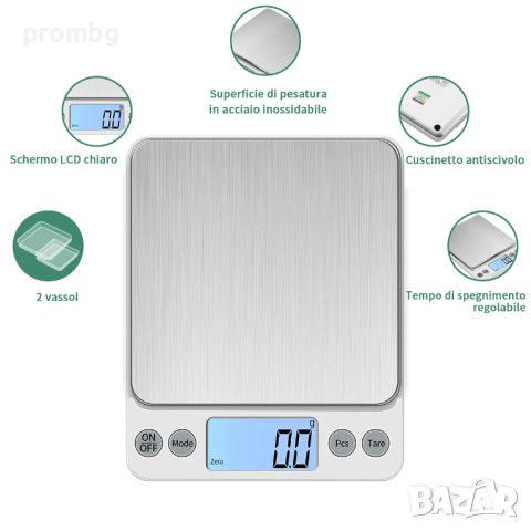 дигитален кантар LCD, кухненска везна USB, 1 гр -10 кг, снимка 6 - Други - 42270572