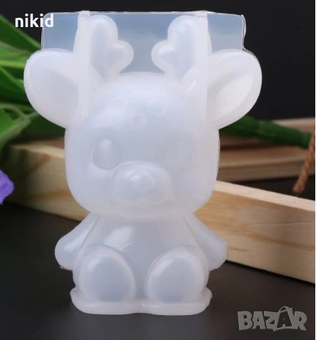 3d Елен Еленче сърна силиконов молд декорация украса фондан торта шоколад гипс смола свещ