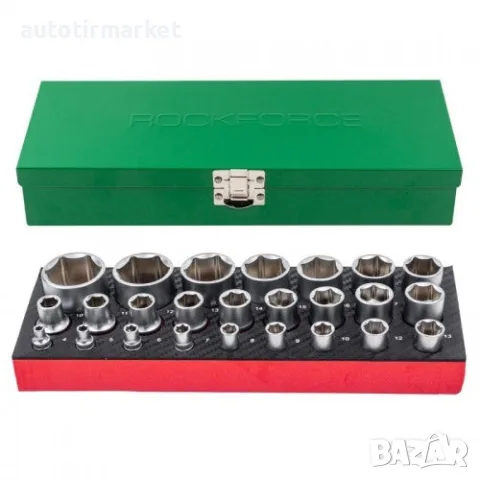 Комплект вложки 25 части 1/4"&1/2" (4 – 32mm) – ROCKFORCE 50121, снимка 3 - Аксесоари и консумативи - 56054122