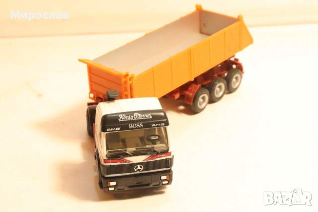 HERPA H0 1/87 MERCEDES BENZ САМОСВАЛ ГОНДОЛА КАМИОН МОДЕЛ, снимка 5 - Колекции - 54031393