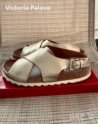 Скъпи златисти  сандали BY A.Италия, снимка 4 - Сандали - 36866398