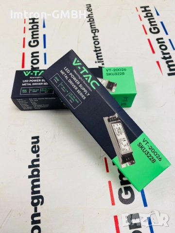 Импулсно LED захранване, трансформатор, VT-20026  V-TAC 25W 12V метално IP20, снимка 3 - Лед осветление - 52328693