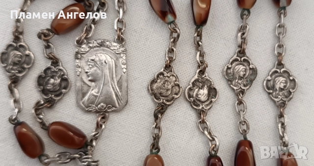 Винтидж религиозна католическа броеница. , снимка 4 - Колиета, медальони, синджири - 52230477