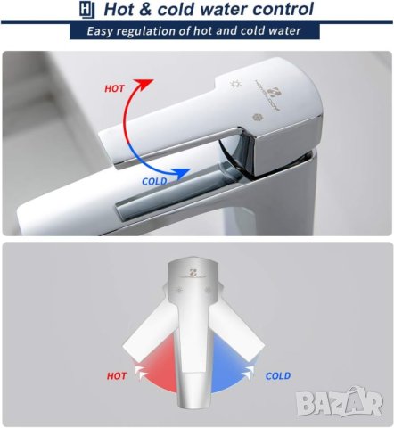 Смесител за мивка SB10009, снимка 2 - Смесители - 42888046