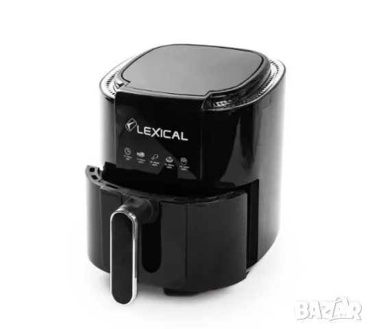 Фритюрник с горещ въздух Lexical Airfryer LAF-3011-1/2 1200W 3.5L бял/черен, снимка 6 - Фритюрници - 49116359