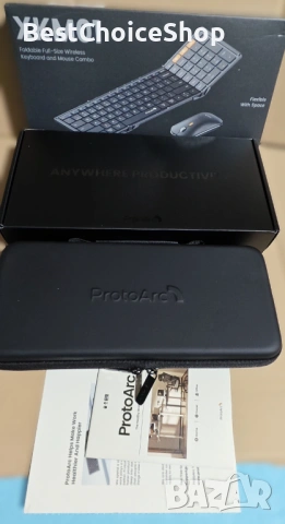 Комплект сгъваема безжична клавиатура и мишка ProtoArc XKM01. , снимка 3 - Клавиатури и мишки - 53102194