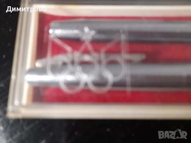 Винтидж руски комплект писалка и химикалка Олимпиада Москва 1980, снимка 4 - Антикварни и старинни предмети - 50608378