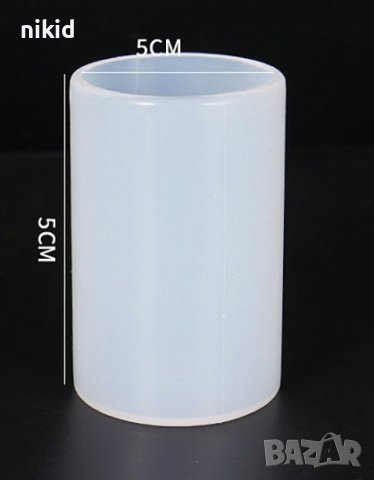 Висок малък голям цилиндър силиконов молд форма калъп за свещи восък гипс сапун смола свещ саксия, снимка 5 - Форми - 32225909