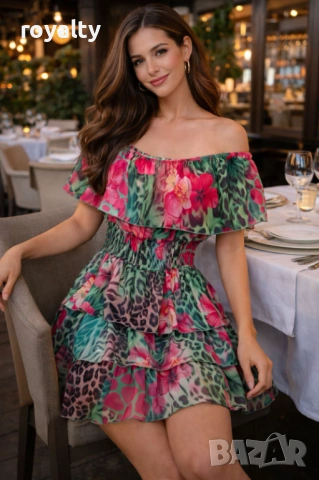 Нова Стилна Дамска Рокля Различни Цветове 