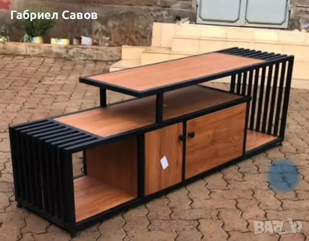Секция TV индустриален стил, снимка 4 - Секции и витрини - 56466775