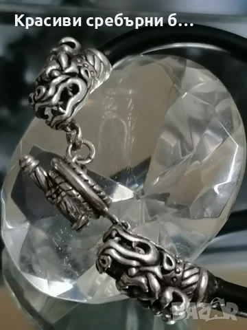 Дамска сребърна гривна дракон, снимка 5 - Гривни - 53027747