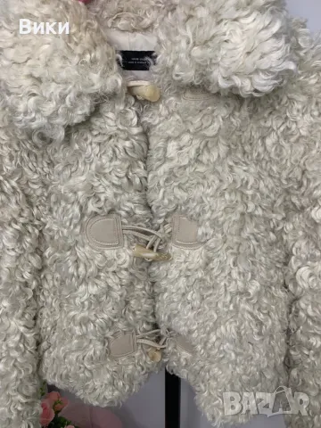 Пухено палто на Zara размер XS-S, снимка 6 - Палта, манта - 48989926