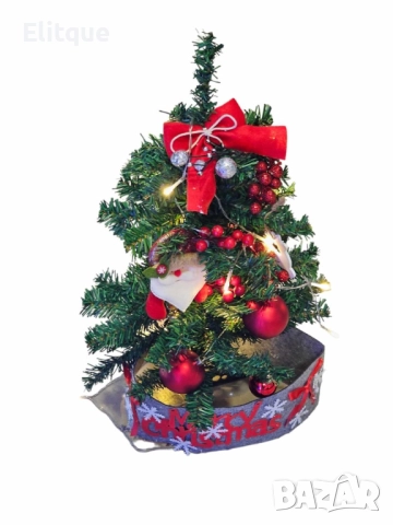 Готово украсено изкуствено коледно дръвче за декорация, 60 см , снимка 3 - Други стоки за дома - 52903861