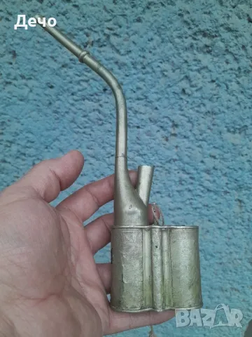 100+ годишна Сребърна ниска проба  Сачан Китайска лула за опиум 